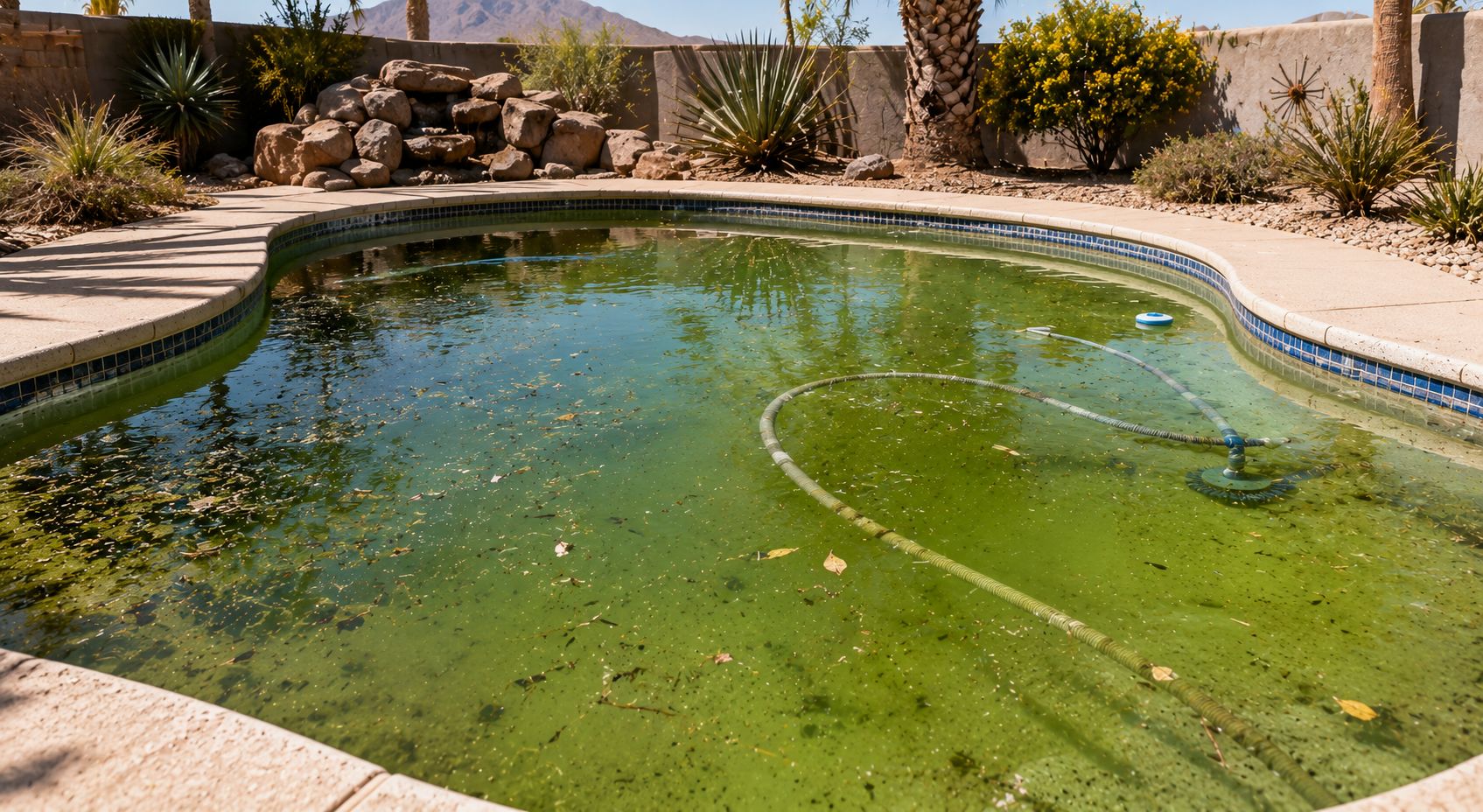 Arizona pool cleaning issues: how Valley Pool Cleaning addresses neglected maintenance in desert heat.